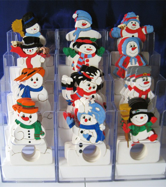 rond de serviette "Bonhomme de neige"